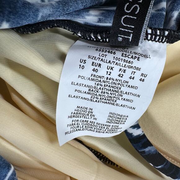 Miraclesuit Escape One Piece in Palatium Colorblock Blue Multi Women Sz 10 NWOT - Picture 5 of 8